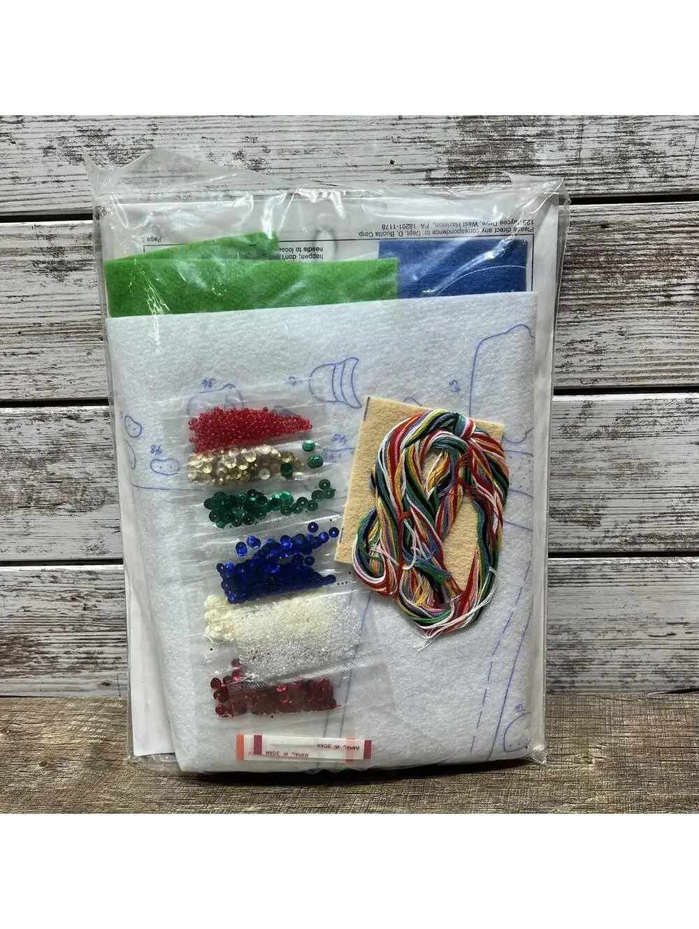 BUCILLA Engineer Santa 33096 Vintage 15” Felt Christmas Stocking Kit SEALED